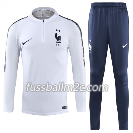 Frankreich 2 Stars Sweatshirts Anzüge Weiß 2018